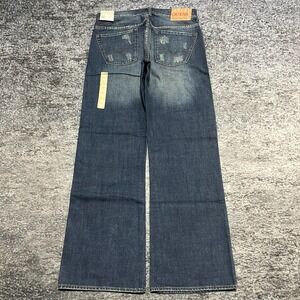 NEW Vintage Guess Jeans Mens 31x30 Blue Baggy Wide Leg Grunge Skater Y2K